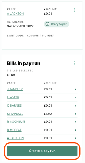 bills in payrun copy