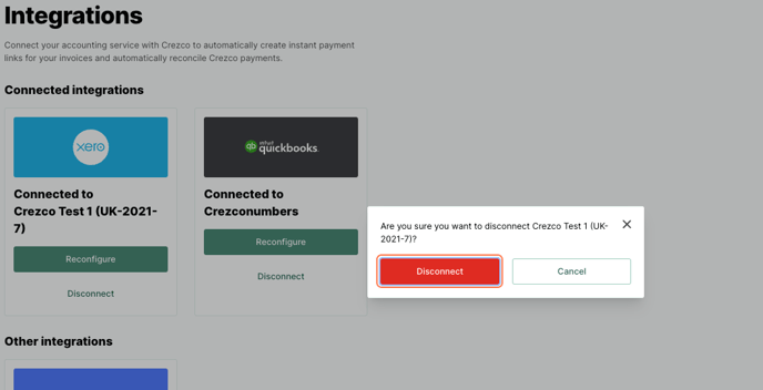 confirm disconnect