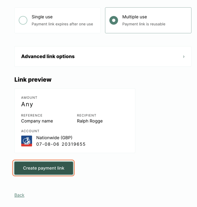 create payment link final